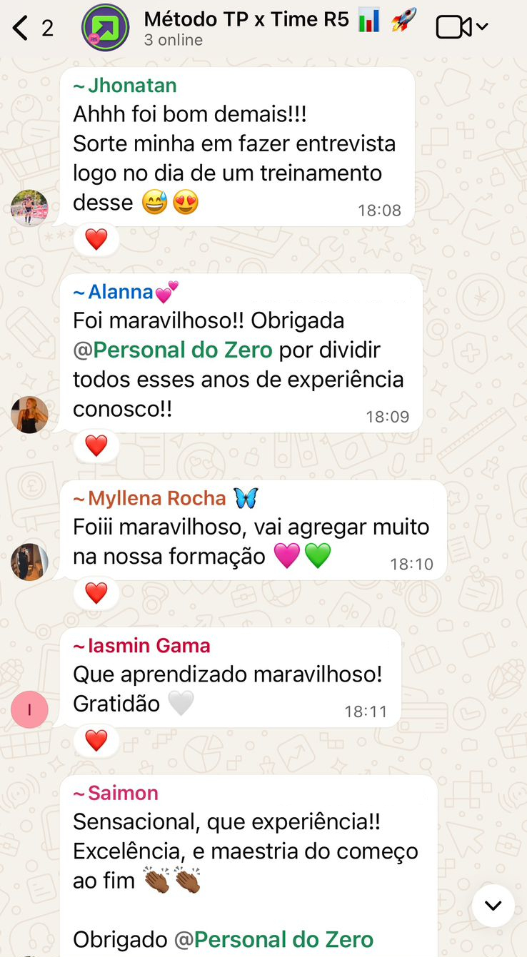 Depoimento de aluno