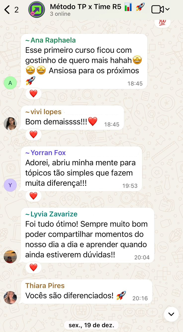 Depoimento de aluno
